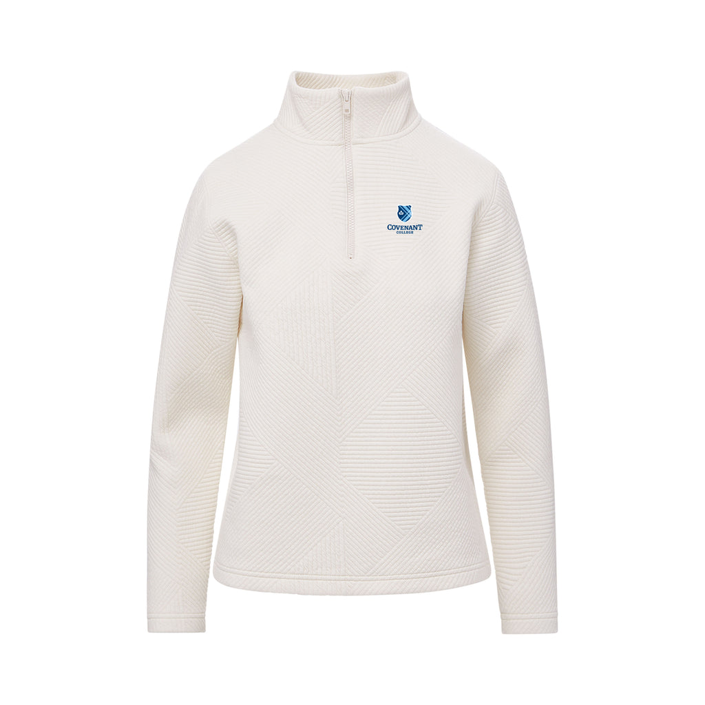 Ladies Zelda Q-zip - Vintage White