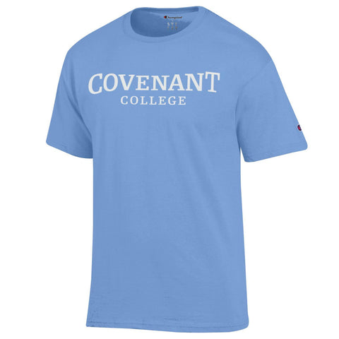 Champion Covenant College Wordmark Tee - Light Blue - Small only
