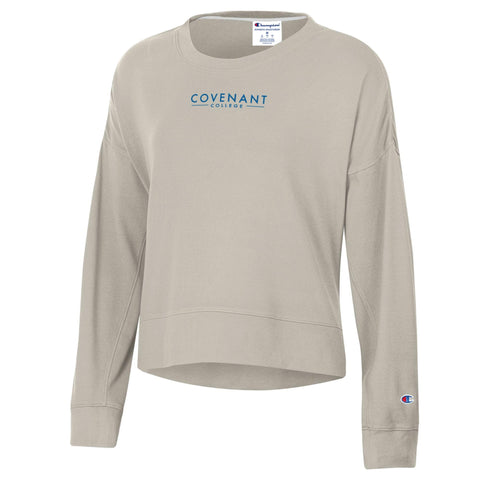 Ladies' Champion Sueded Crew - Cocoa Butter 2XL