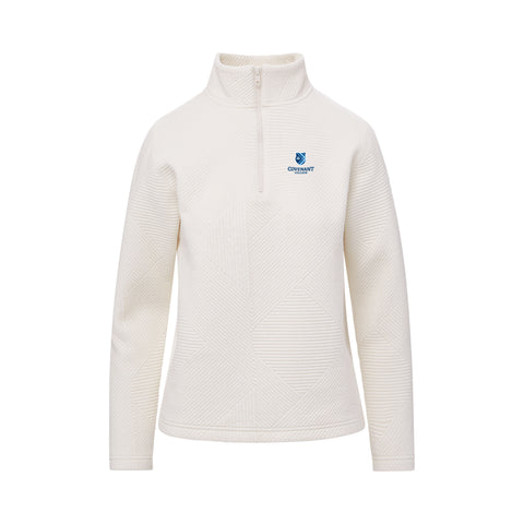 Ladies Zelda Q-zip - Vintage White