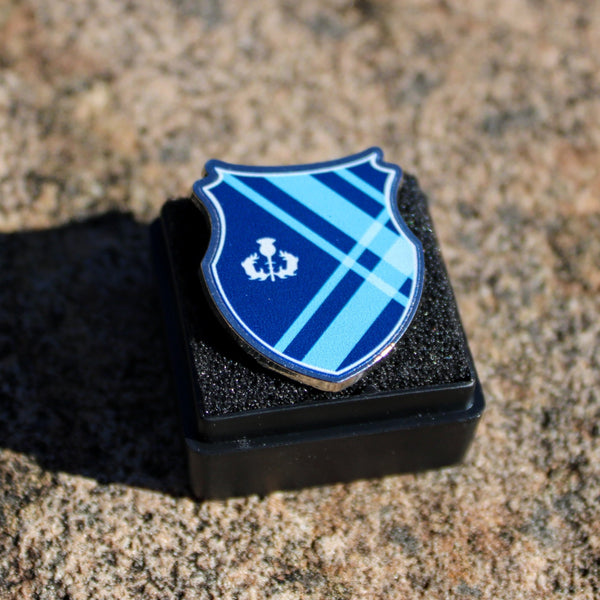 Tartan Shield Lapel Pin