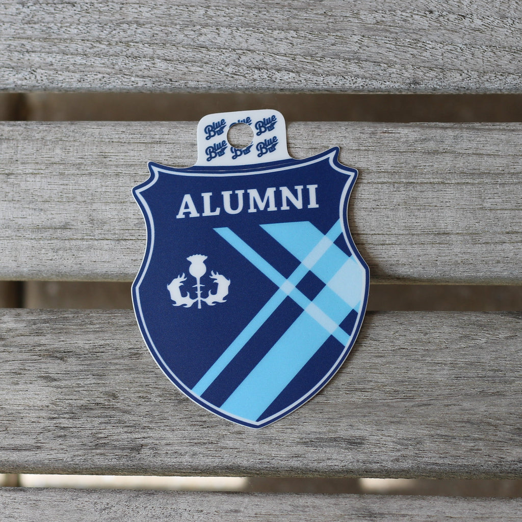 Alumni Tartan Shield Sticker