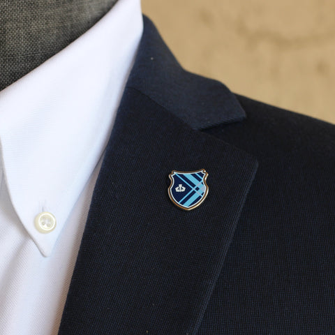 Tartan Shield Lapel Pin