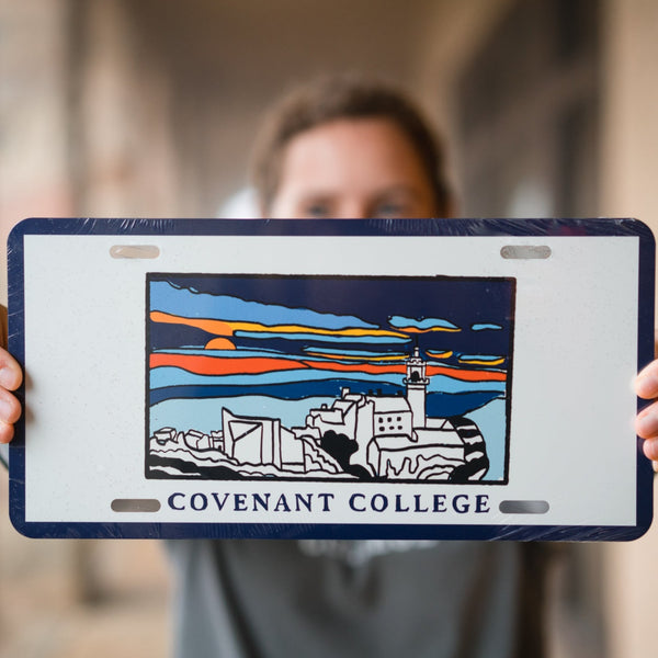 Covenant College Sunset License Plate