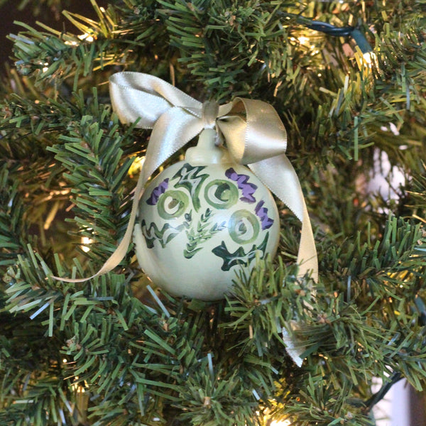 Ceramic Christmas Ornament - Thistle