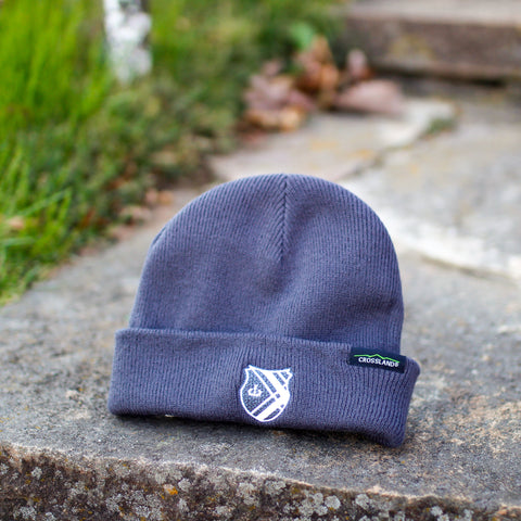 Tartan Shield Beanie - Grey