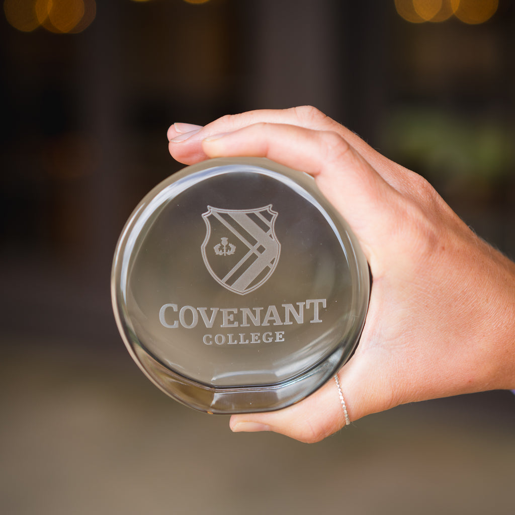 Covenant College Glass Paperweight